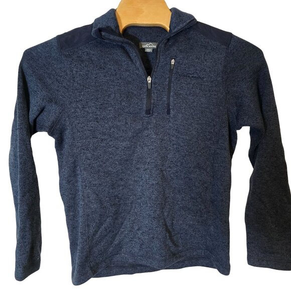 Eddie Bauer 1/4 Zip Pullover‎ Fleece Jacket Size Small Men's Blue Long Sleeves - Picture 2 of 6
